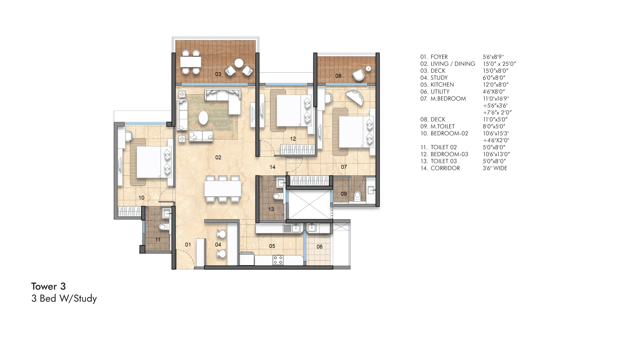 3 BHK Plan
